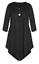 Plus Size Rylee Hacci Tunic - black