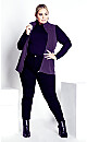 Plus Size Polar Fleece Vest - plum