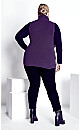 Plus Size Polar Fleece Vest - plum