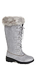 WIDE FIT Yvette Cold Weather Boot - grey