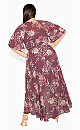 Sweet Botanical Maxi Dress - roseberry