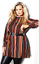 Bold Stripe Tunic - tan