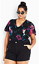 KELLY TOP BLACK PRINT