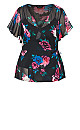 KELLY TOP BLACK PRINT