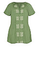 Luxe Embroidered Tunic - moss