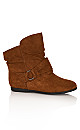 WIDE FIT Serena Ankle Boot - chocolate