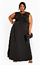 Plus Size Estella Maxi Dress - black