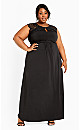 Plus Size Estella Maxi Dress - black