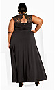 Plus Size Estella Maxi Dress - black