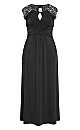 Plus Size Estella Maxi Dress - black