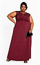 Plus Size Estella Maxi Dress - ruby