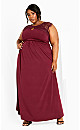 Plus Size Estella Maxi Dress - ruby