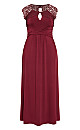 Plus Size Estella Maxi Dress - ruby