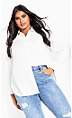 Plus Size Karolina Shirt - white