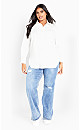 Plus Size Karolina Shirt - white