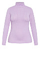 Evie Roll Neck Top - lilac