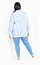 Plus Size Casey Stripe Shirt - blue