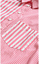 Plus Size Stripe Mix Shirt - pink