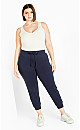 Plus Size Double Stripe Pant - navy