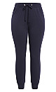 Plus Size Double Stripe Pant - navy