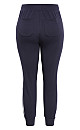 Plus Size Double Stripe Pant - navy