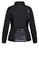 Plus Size Sleek Puffer Jacket - black