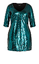 Sequin Glow Dress - emerald