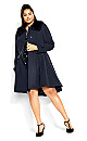 Plus Size Grandiose Coat - navy