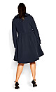 Plus Size Grandiose Coat - navy