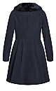 Plus Size Grandiose Coat - navy