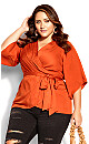 Opulent Wrap Top - amber