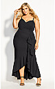 Ruffle Delight Maxi Dress - black