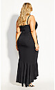 Ruffle Delight Maxi Dress - black