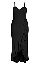 Ruffle Delight Maxi Dress - black