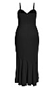 Ruffle Delight Maxi Dress - black