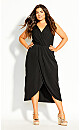 Festive Knot Maxi Dress - black