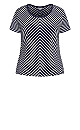 Plus Size Chevron Tee - navy