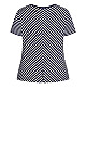 Plus Size Chevron Tee - navy