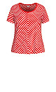 Plus Size Chevron Tee - red