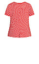 Plus Size Chevron Tee - red