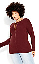 Criss Cross Jumper - beet red