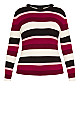 70's Stripe Jumper - berry