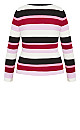 Women's Plus Size 70s Stripe Jumper - pink