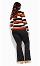 70's Stripe Jumper - beetroot