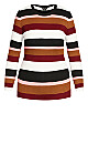 70's Stripe Jumper - beetroot