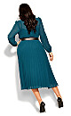 Love Pleat Dress - teal