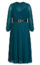 Love Pleat Dress - teal