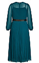 Love Pleat Dress - teal