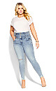 Corset Rip Vibes Jean - light wash