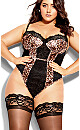 Plus Size Mimi Bodysuit - leopard print